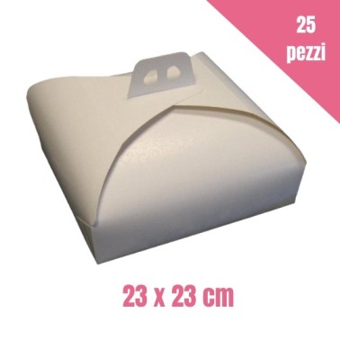 Set 25 scatole classiche per torta 23 x 23 cm - GR Cartotecnica in vendita su Sugarmania.it