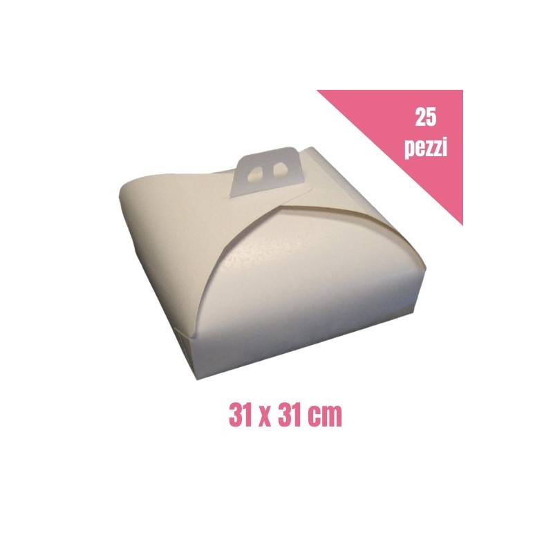 Set 25 scatole classiche per torta 31 x 31 cm - GR Cartotecnica in vendita su Sugarmania.it