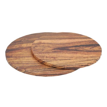 Cake board TONDO 25 CM effetto legno spessore 1,2 cm - Decora in vendita su Sugarmania.it