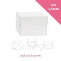 Set 10 scatole per torta 26.5 x 26.5 x 25 cm Decora - Decora in vendita su Sugarmania.it