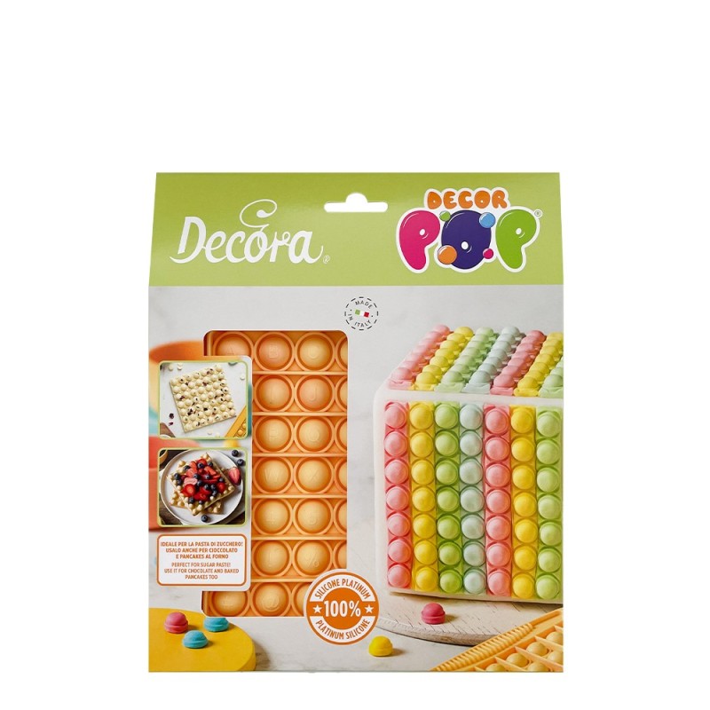 Stampo Pop It in silicone DecorPop quadrato -  in vendita su Sugarmania.it