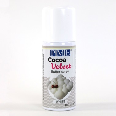 Spray Velvet burro di cacao bianco PME 100 ml - PME in vendita su Sugarmania.it