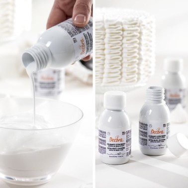 Colorante alimentare gel extra bianco Decora 100 g - Decora in vendita su Sugarmania.it