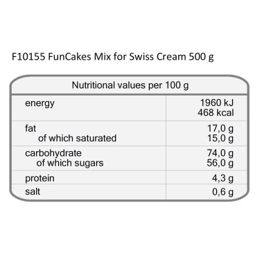 Mix per crema Swiss cream FunCakes 500 g