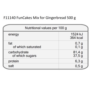 Mix per Gingerbread 500 g FunCakes
