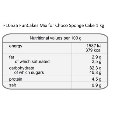 Mix per Pan di Spagna al Cioccolato 1 kg FunCakes