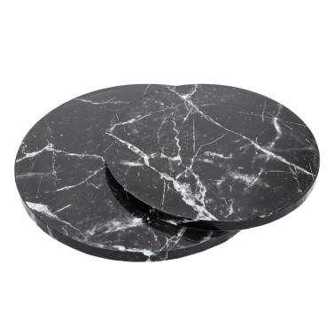 Cake board TONDO 30 CM effetto marmo nero 1,2 cm