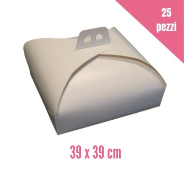 Set 25 scatole classiche per torta 39 x 39 cm