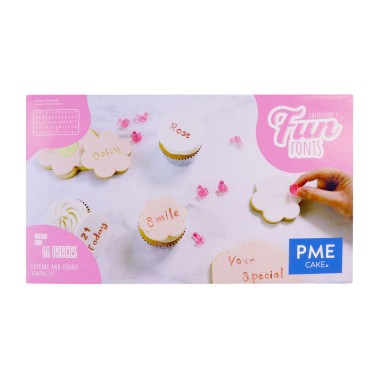Stampi lettere e numeri per biscotti set 3 Fun Fonts PME