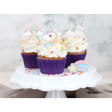 Unicorn set in wafer 16 pieces 