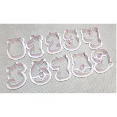 Set 10 Cutter Animal-shaped numbers