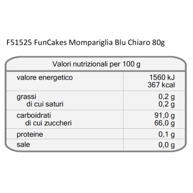 Mompariglia FunCakes AZZURRO  80 g