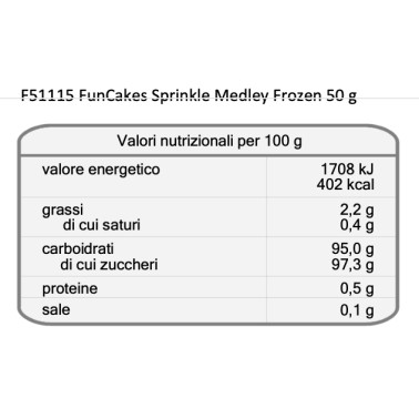 Sprinkle Frozen Medley 50 g FunCakes