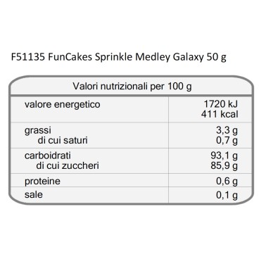 Sprinkle Galaxy Medley 50 g FunCakes