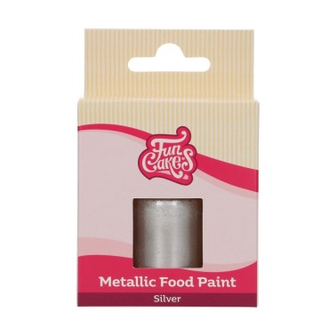 Pittura alimentare metalizzata argento 30 ml FunCakes