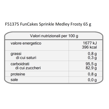 Sprinkle medley Frosty 65 g FunCakes