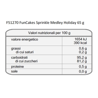 Sprinkle medley Holiday 65 g FunCakes