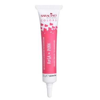 Gel de rose de colorant alimentaire 20 g Saracino