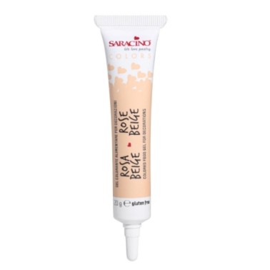 Coloration alimentaire Rose Beige Gel 20 g Saracino