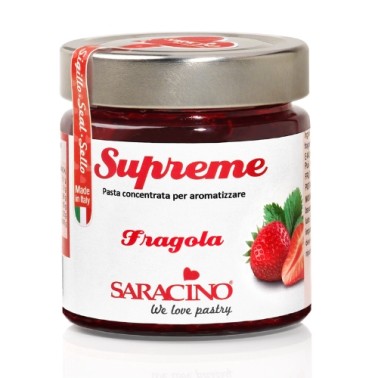 Pasta aromatizzante Fragola Le Supreme Saracino 200 g
