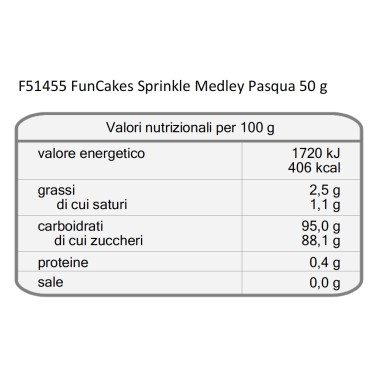 Sprinkle medley Pasqua 50 g FunCakes
