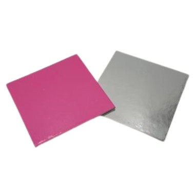 Tavoletta sottotorta  Rosa Fragola-Argento 35x35 cm 