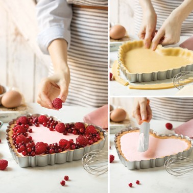 Teglia per crostata Design Tart cuore Decora