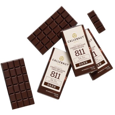 Mini tavoletta Napolitains di cioccolato fondente belga 811 Callebaut 13,5 g