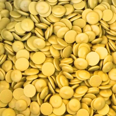 Žluté obklopené čokoládové disky citronové chuť 1 kg