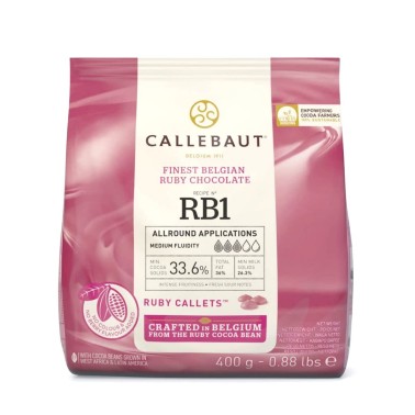 Cioccolato belga Ruby RB1 Callebaut 400 g