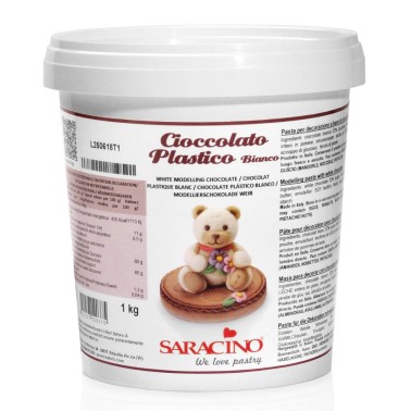 Plastic chocolate Saracino 1kg white