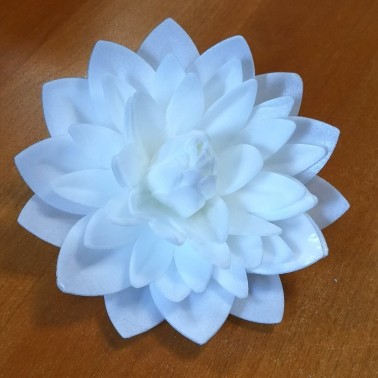  Dalia bianca 12,5 cm Fiore in cialda