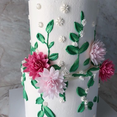 Aster mix colors 18 pieces Flowers in a wafer