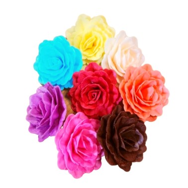 Rosa grande mix colori 15 pezzi fiori in cialda