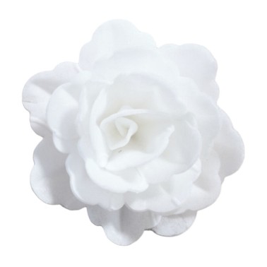 Rosa media bianca 18 pezzi fiori in cialda