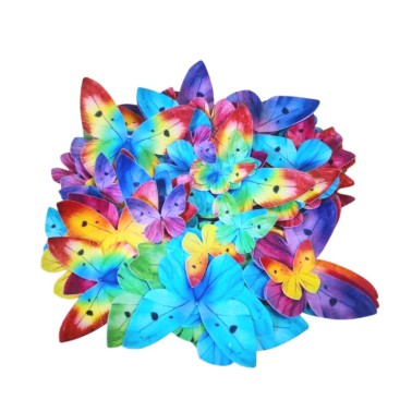 Farfalle in cialda mix colori 87 pezzi 