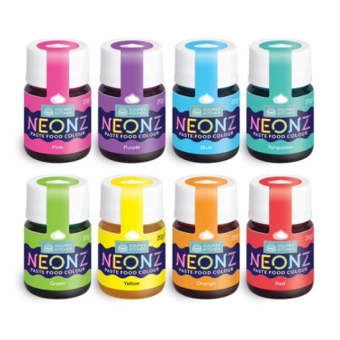 Set 8 coloranti fluo in gel NEONZ Squires Kitchen