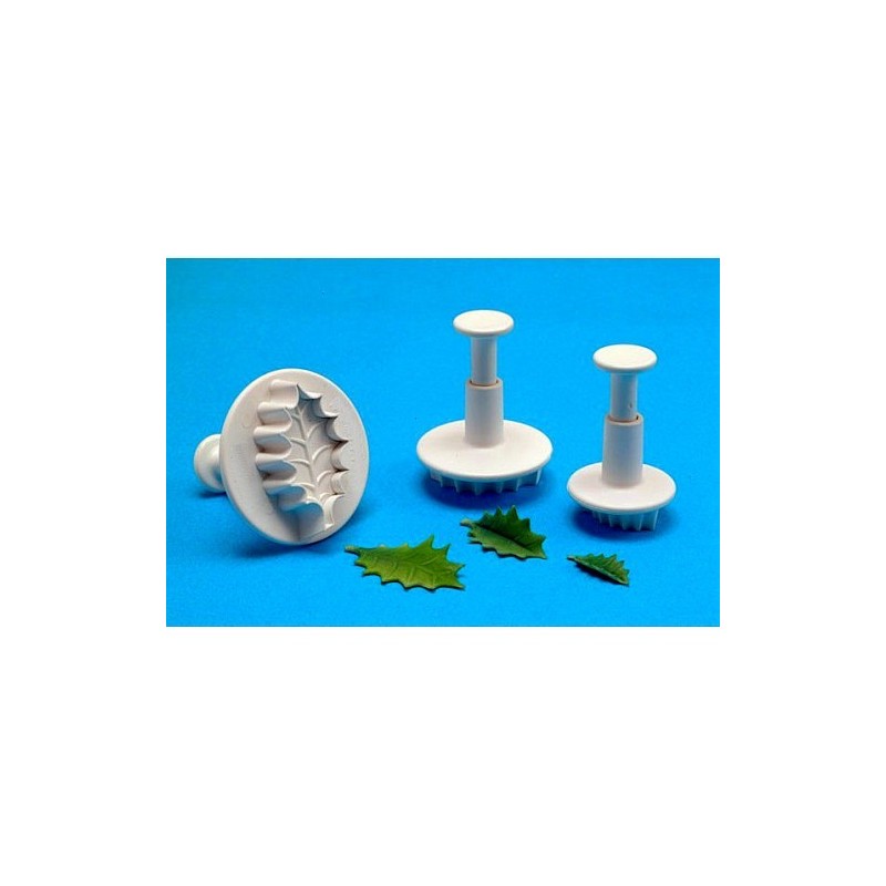 Stampo espulsione agrifoglio 3 pezzi -  in vendita su Sugarmania.it