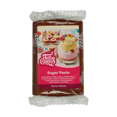 Sugar Pasta Funcakes Maroon Brown 250g