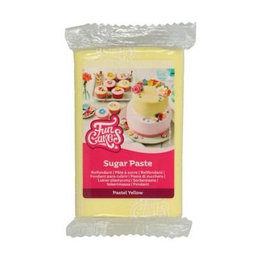 Sugar Pasta Funcakes Pastel Yellow 250g