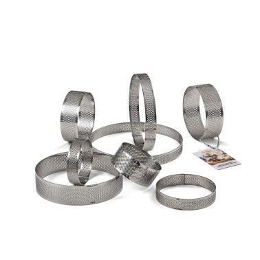 Anello tondo microforato Decora altezza 3,5 cm inox