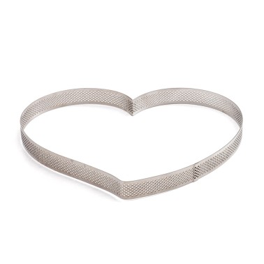 Silhouette microphorée coeur Decora Hauteur 3,5 cm Acier inoxydable
