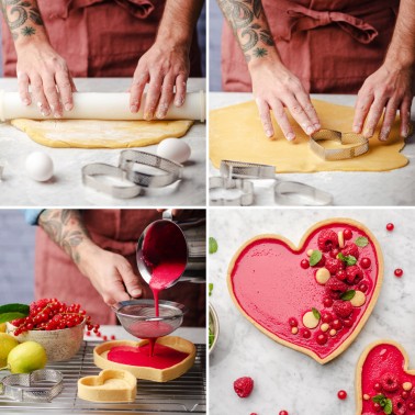 Silhouette microphorée coeur Decora Hauteur 3,5 cm Acier inoxydable