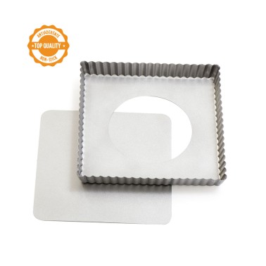 Moule taraudée antiadhésif carrée 21 x 21 cm Fond amovible Decora 