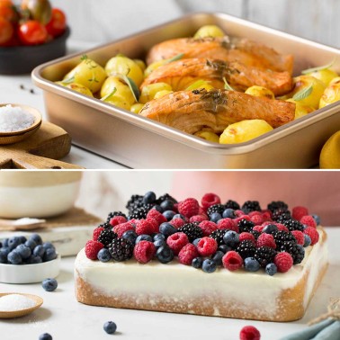 Rose Gold Line square mold 24.5 x 24.5 cm Decora 