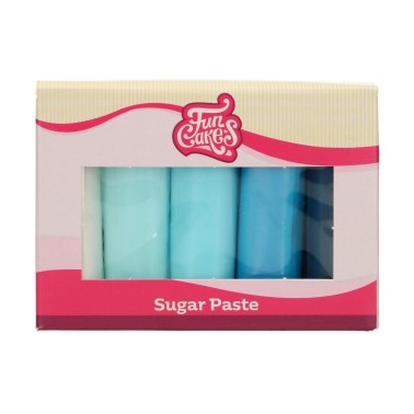 Pasta di zucchero FunCakes multipack 5x100g colori blu