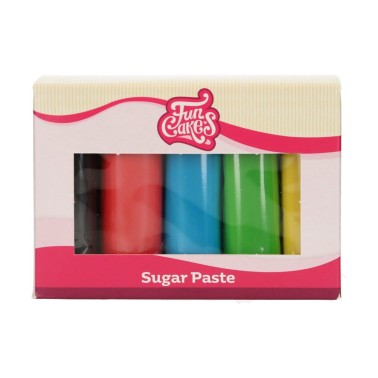 Pasta di zucchero FunCakes multipack 5x100g colori essenziali