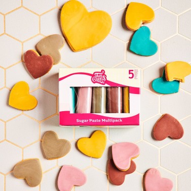 Cukrová pasta Facecakes Multipack 5x100g Země Barvy