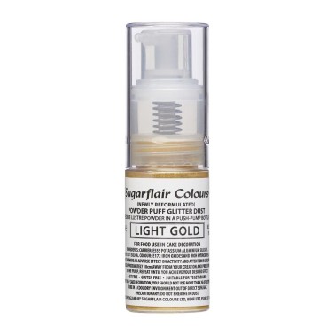 Spray polvere glitter oro chiaro 10 g