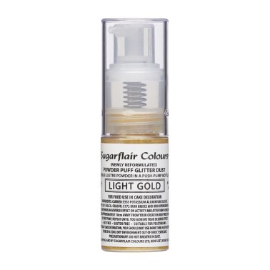 Light gold glitter powder spray 10 g